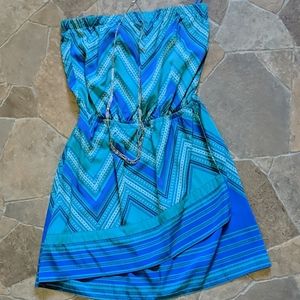 Strapless Paisley Express dress